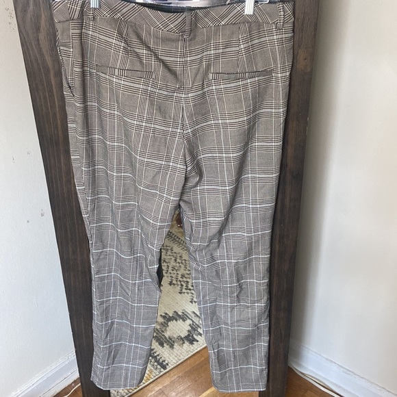 H&M Plaid Work Slim Leg Fitted Trousers - Picture 3 of 5
